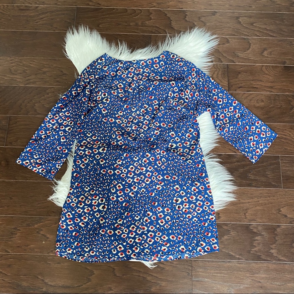 [Aoyama Itchome] Tie Bow Waist 3/4 Sleeve Dress - Picture 6 of 8